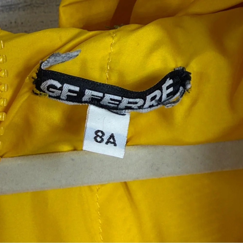 GF Ferre Girl's Yellow Hooded Puffer Jacket Sz 8